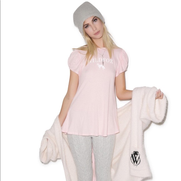 ❌SOLD❌ NWOT WILDFOX Foxy Austen Lace Up Tee - Picture 4 of 5